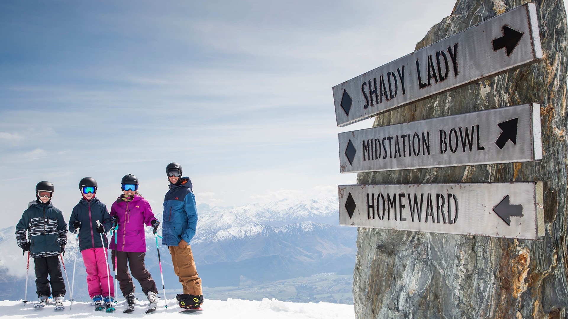 Family Skiing at The Remarkables