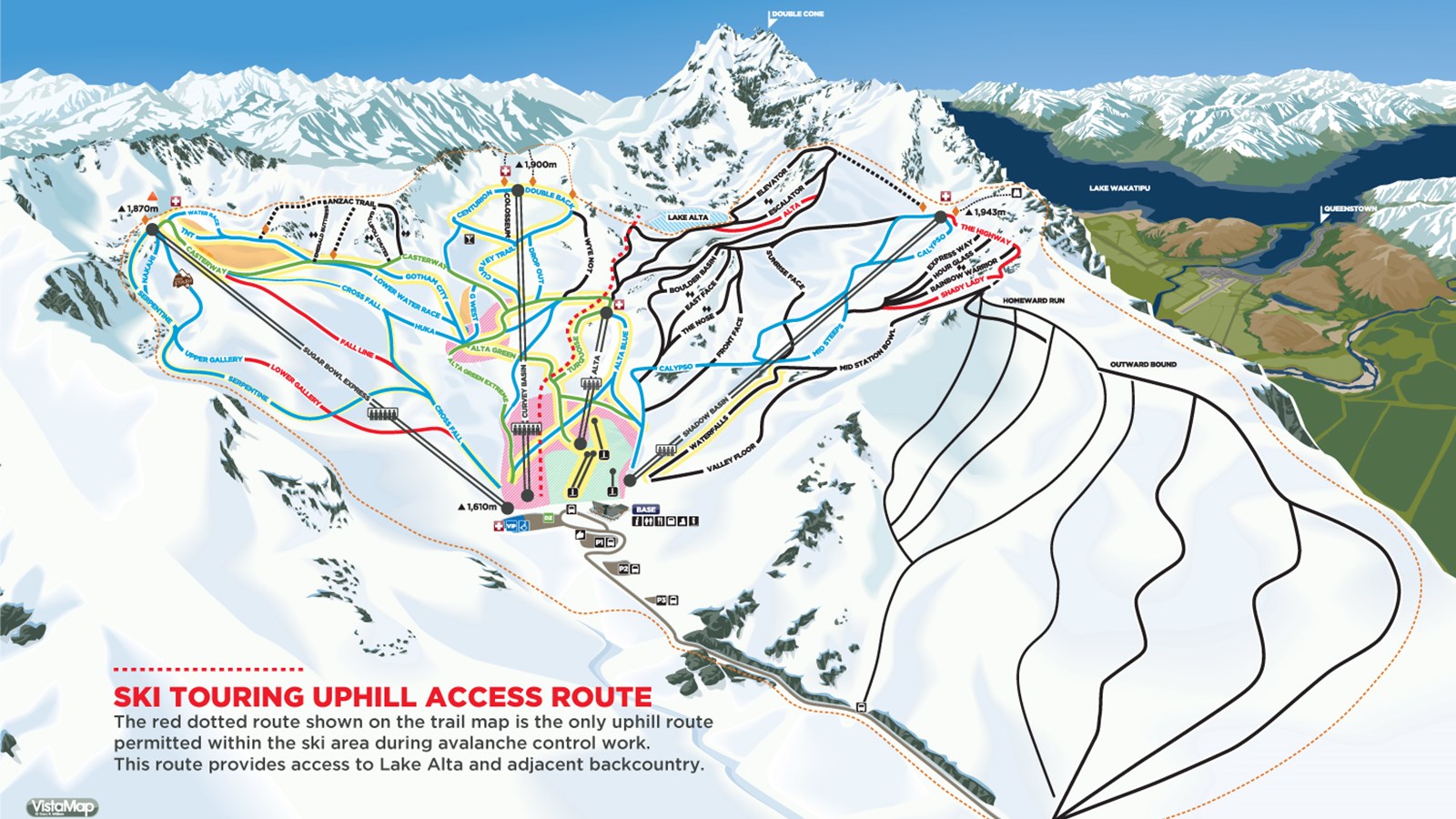 The Remarkables Ski Touring Map